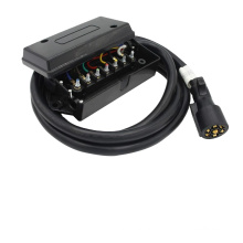 STOCK IN US! 7 Way Trailer Cord with 7 Gang Junction Box - Trailer Wiring Harness 7pin